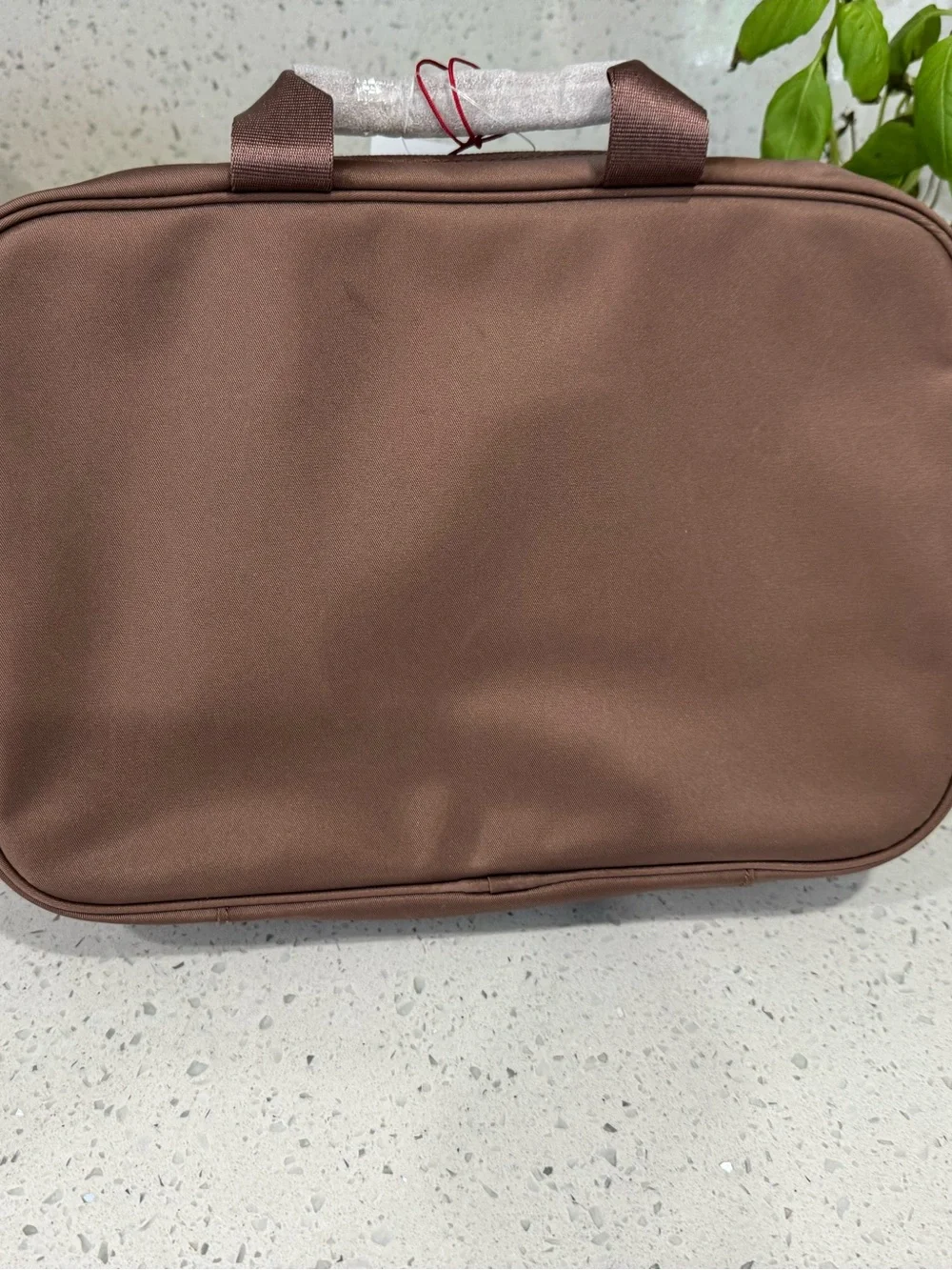 Tumi Men's Mauve-Brown Laptop Briefcase with Gold Hardware